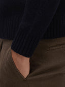 Sweater sweater xacus solid colour jersey navy blue_5
