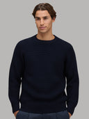 Sweater sweater xacus solid colour jersey dark blue_3