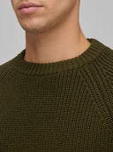 Sweater sweater xacus solid colour jersey army green_2