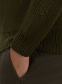 Sweater sweater xacus solid colour jersey army green_5