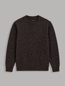Sweater sweater xacus solid colour jersey brown melange_1