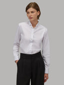 Shirt woman xacus solid colour poplin white_7