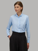 Shirt woman xacus solid colour oxford sky blue_7