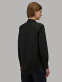 Shirt woman xacus solid colour twill black_3