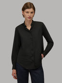 Shirt woman xacus solid colour twill black_6