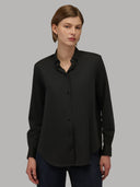 Shirt woman xacus solid colour twill black_7
