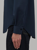 Shirt woman xacus solid colour oxford dark blue_5