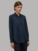 Shirt woman xacus solid colour oxford dark blue_6
