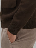 Sweater sweater xacus solid colour jersey brown_5
