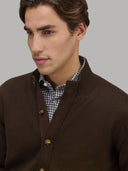 Sweater sweater xacus solid colour jersey brown_7