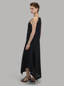Dress woman xacus solid colour linen black_5