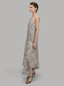 Dress woman xacus pattern viscose purple_5