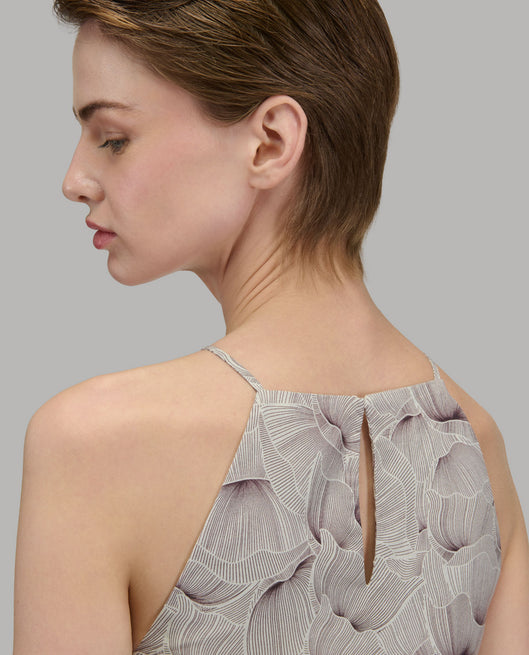 Dress woman xacus pattern viscose purple_6