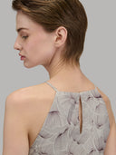 Dress woman xacus pattern viscose purple_6