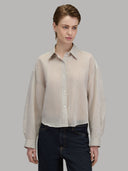 Shirt woman xacus stripe muslin grey_1