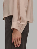 Shirt woman xacus solid colour silk beige_5
