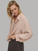 Shirt woman xacus solid colour silk beige_6