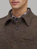 Shirt man xacus check woven brown melange_2