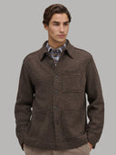 Shirt man xacus check woven brown melange_3