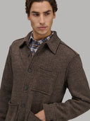 Shirt man xacus check woven brown melange_7