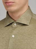 Shirt man xacus solid colour jersey army green_2