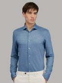 Shirt man xacus solid colour jersey blue_3