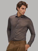 Shirt man xacus solid colour jersey brown_6