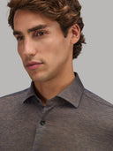Shirt man xacus solid colour jersey brown_7