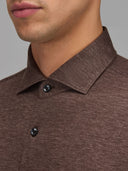 Shirt man xacus solid colour jersey dark brown_2
