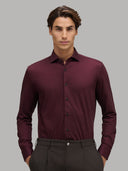 Shirt man xacus solid colour jersey dark red_3