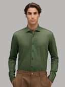 Shirt man xacus solid colour jersey army green_3