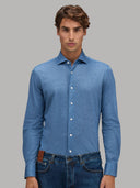 Shirt man xacus solid colour jersey deep sky blue_3