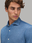 Shirt man xacus solid colour jersey deep sky blue_7