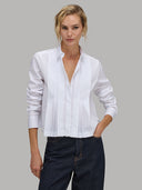 Shirt woman xacus solid colour poplin white_1