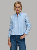 Shirt woman xacus solid colour poplin light blue_1