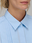 Shirt woman xacus solid colour poplin light blue_2