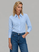 Shirt woman xacus solid colour oxford sky blue_1