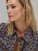 Shirt woman xacus pattern textured blue_7
