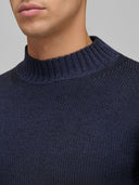 Sweater sweater xacus solid colour jersey navy blue_2