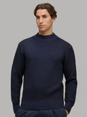 Sweater sweater xacus solid colour jersey navy blue_3