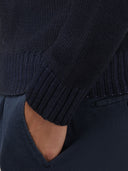 Sweater sweater xacus solid colour jersey navy blue_5