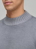 Sweater sweater xacus solid colour jersey grey melange_2