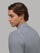 Sweater sweater xacus solid colour jersey grey melange_7