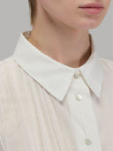 Shirt woman xacus solid colour canvas white_2