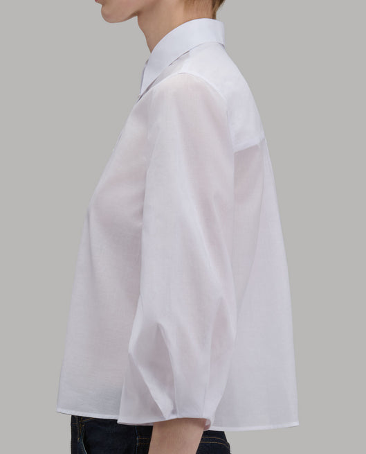 Shirt woman xacus solid colour muslin white_5
