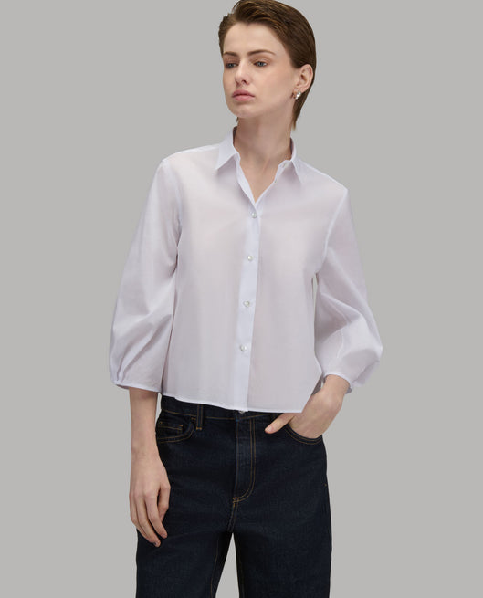 Shirt woman xacus solid colour muslin white_6