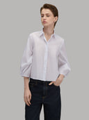Shirt woman xacus solid colour muslin white_6
