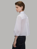 Shirt woman xacus solid colour muslin white_7
