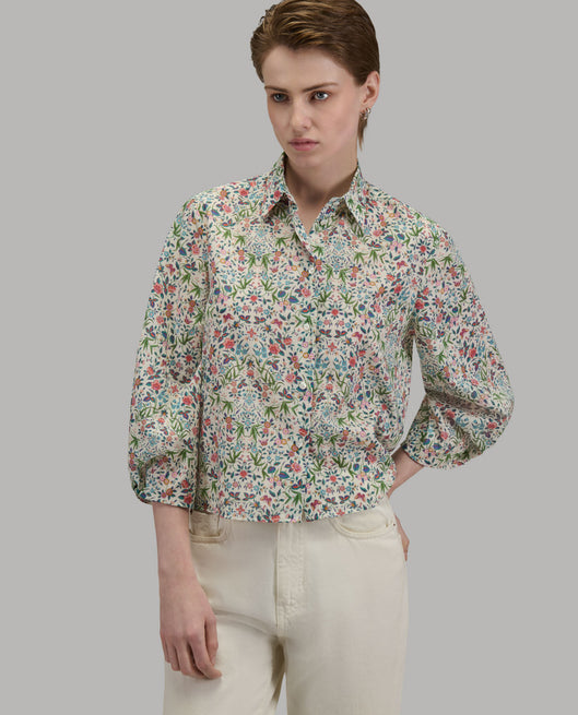 Shirt woman xacus pattern muslin multicolour_6