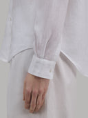 Shirt woman xacus solid colour linen white_5